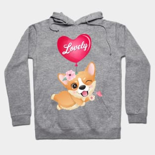 cute little corgi love valentine tshirt Hoodie